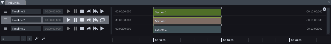 Adjusting the space Timeline icons take by dragging the vertical separator line towards the left