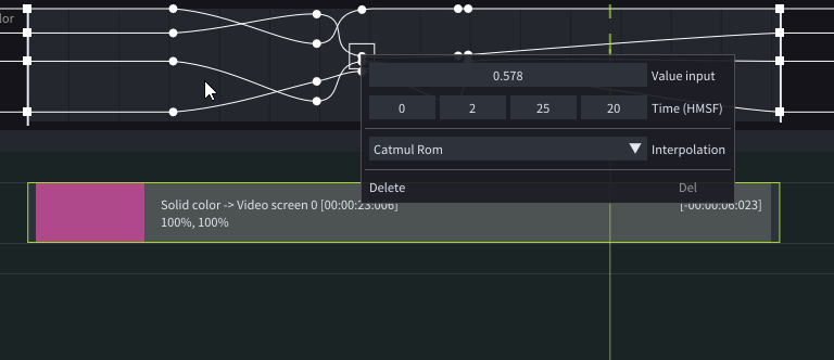 Window that holds information about the point